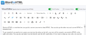 Formatierten Text in HTML umwandeln